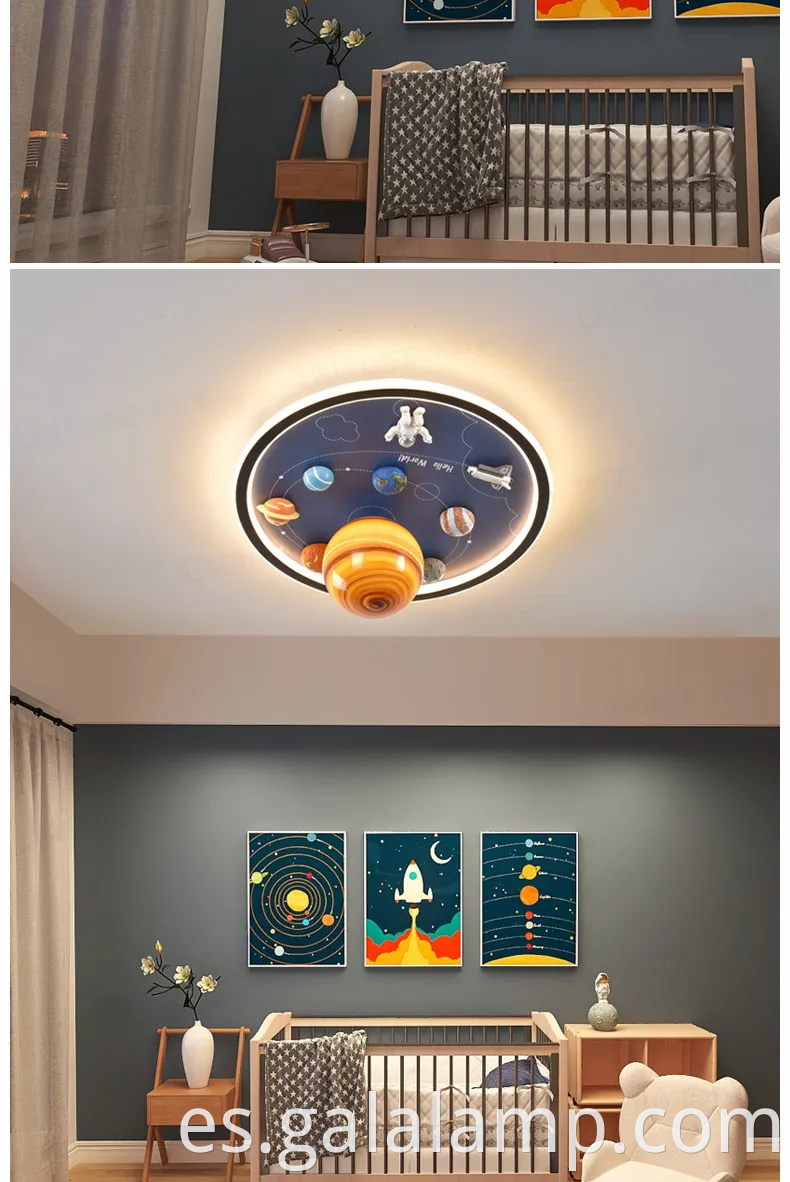 Lámpara de techo LED creativa de astronautas para niños de los niños